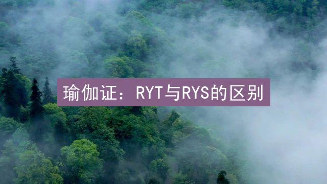 瑜伽证：RYT与RYS的区别